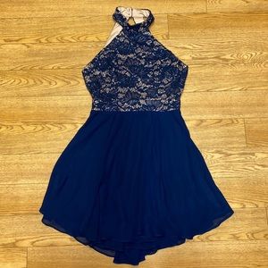 Blue Sequined Dress